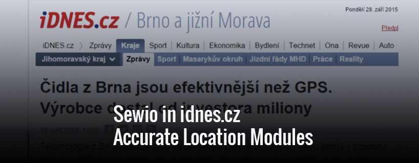 Sewio in idnes.cz – Accurate Location Modules