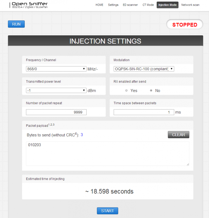 Open Sniffer Configuration Sewio Rtls 