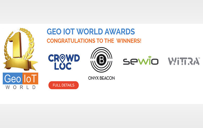 Sewio Awarded as Innovator in Geolocation at Geo IoT World 2017