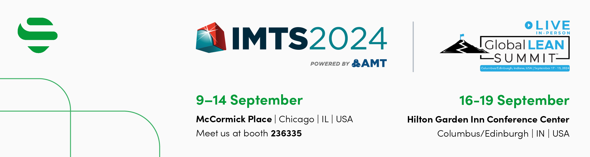 Meet us twice in September in the US - IMTS and GLS